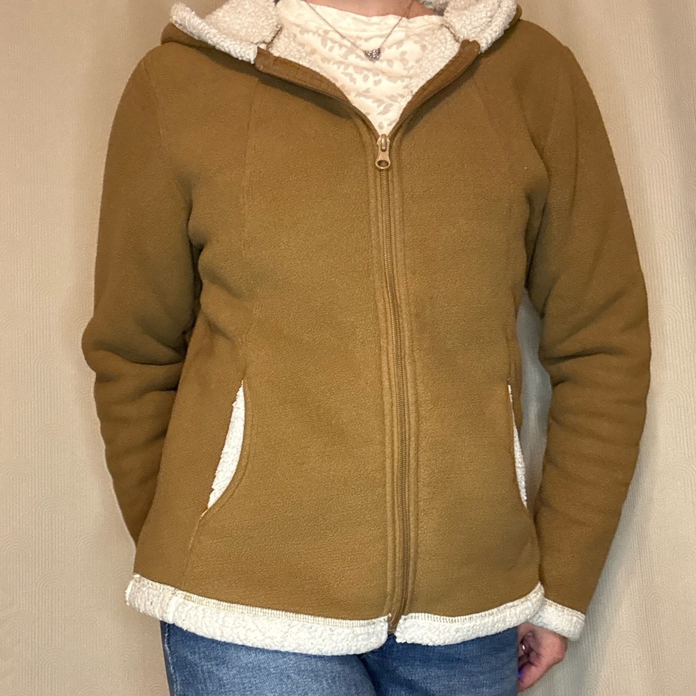 Cozy Tan sherpa lined Jacket size XS